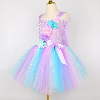 Princess Mermaid Tutu Dresses Costume for Kids
