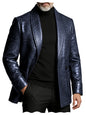 Crocodile Pattern Leather Blazer, Tuxedo Jacket