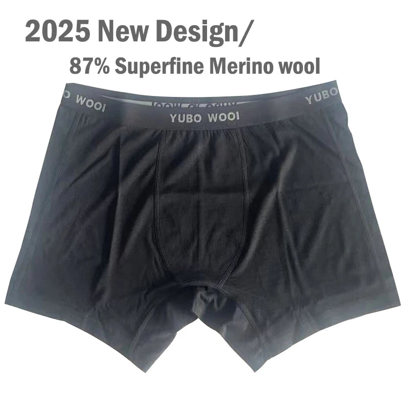 100% Merino Wool Boxer Briefs Men Underwear Breathable