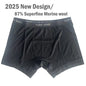 100% Merino Wool Boxer Briefs Men Underwear Breathable