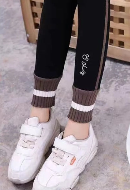 Kids' Thermal Fleece-Lined Thickened Leggings