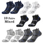 10 Pairs Men Ankle Athletic Socks