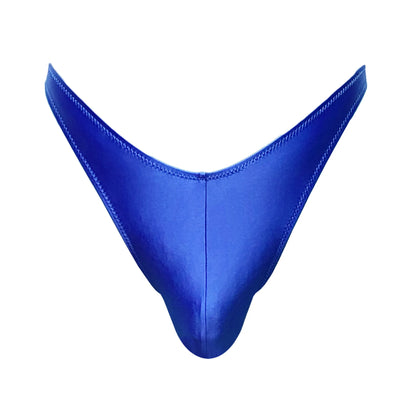 Young Men Low Rise V-shaped Thongs Satin
