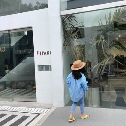 Kids' Lightweight Trendy Loose Irregular Design Shirt