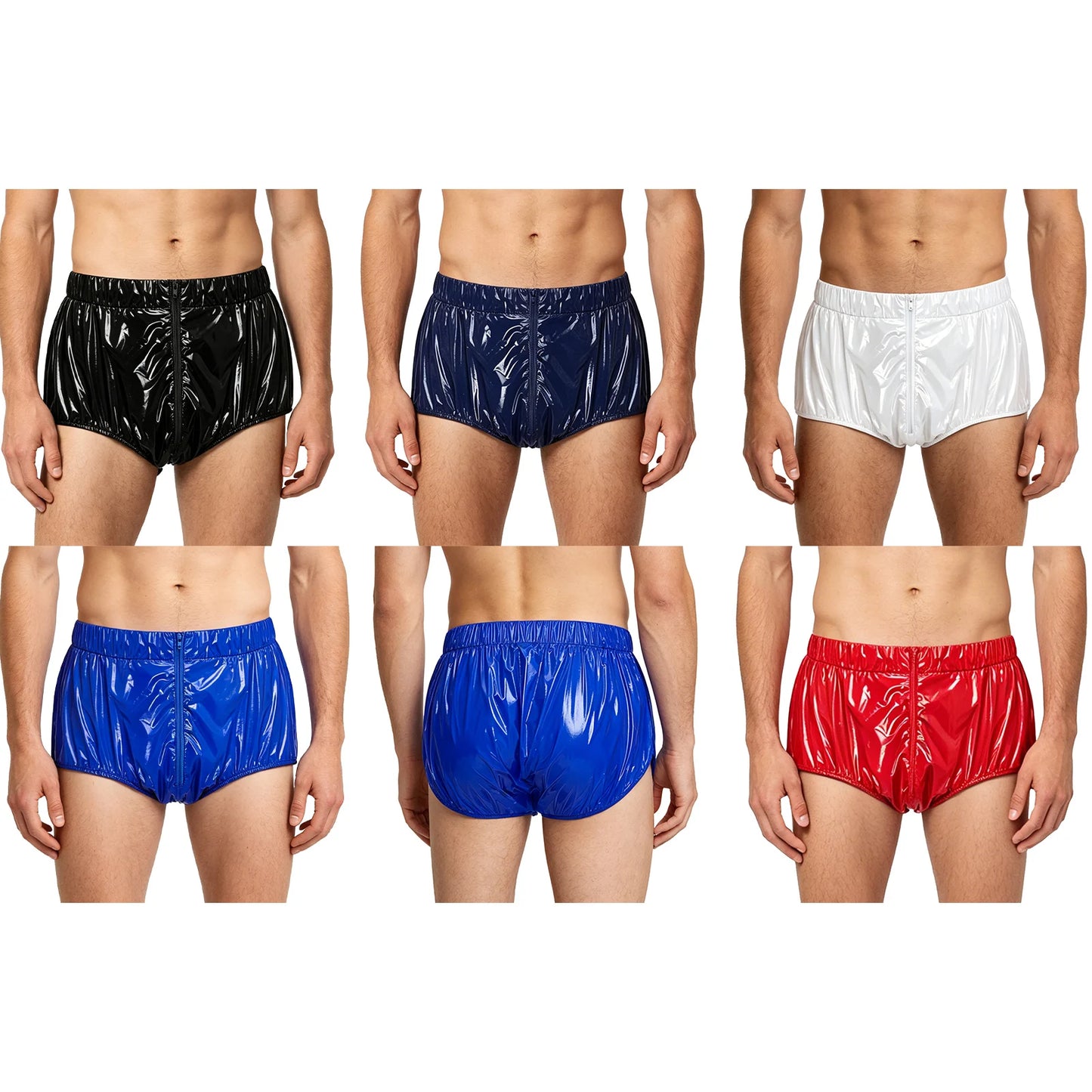 Mens Waterproof Diaper Cover Front Zipper Briefs