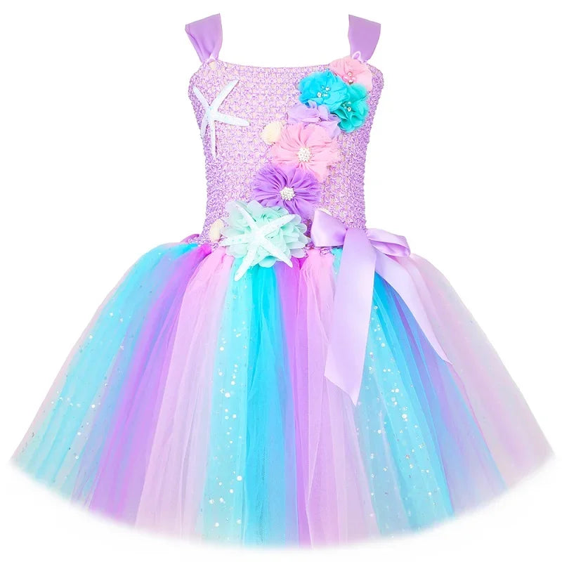 Princess Mermaid Tutu Dresses Costume for Kids