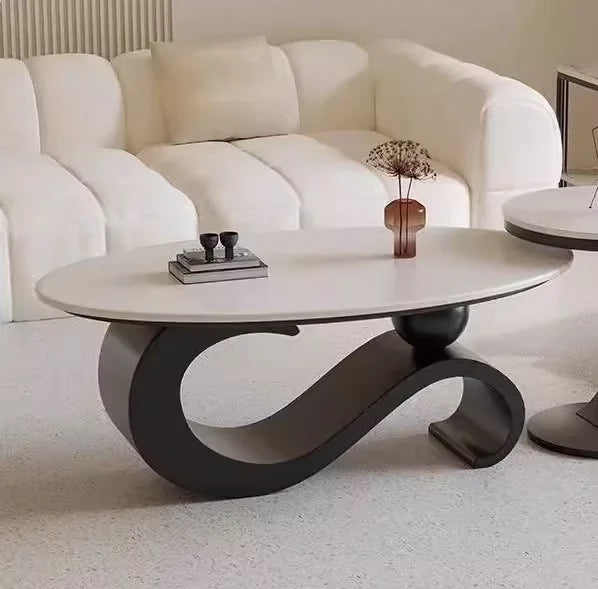 Retro Coffee Table Beauty Luxury Oval Classic