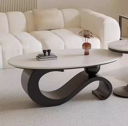Retro Coffee Table Beauty Luxury Oval Classic