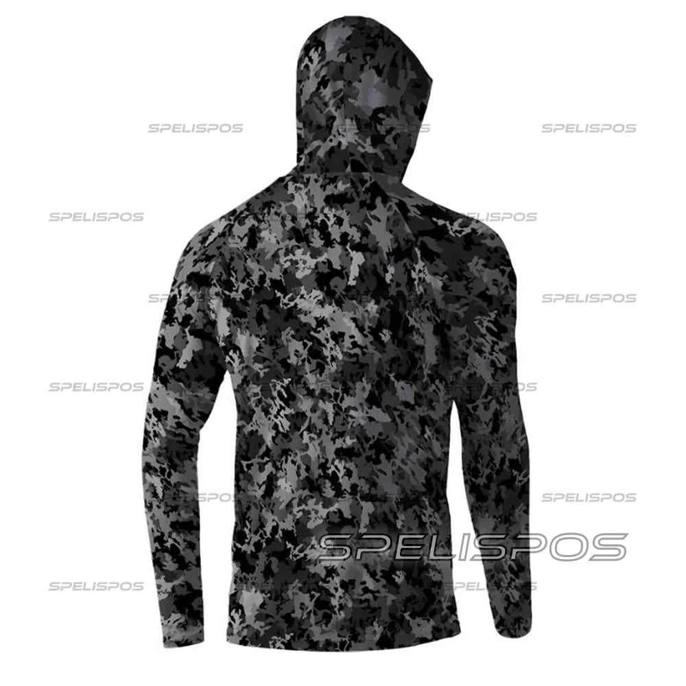 Mens Fishing Hoodie Sailing Shirt Long Sleeve