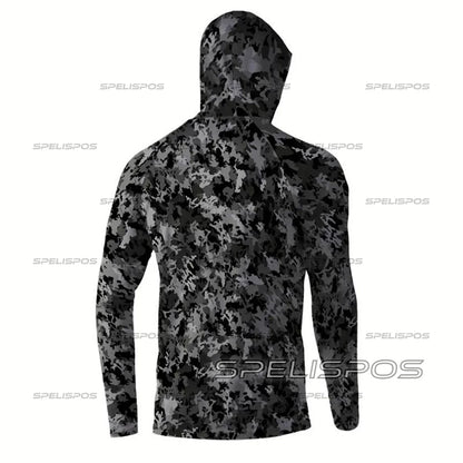 Mens Fishing Hoodie Sailing Shirt Long Sleeve