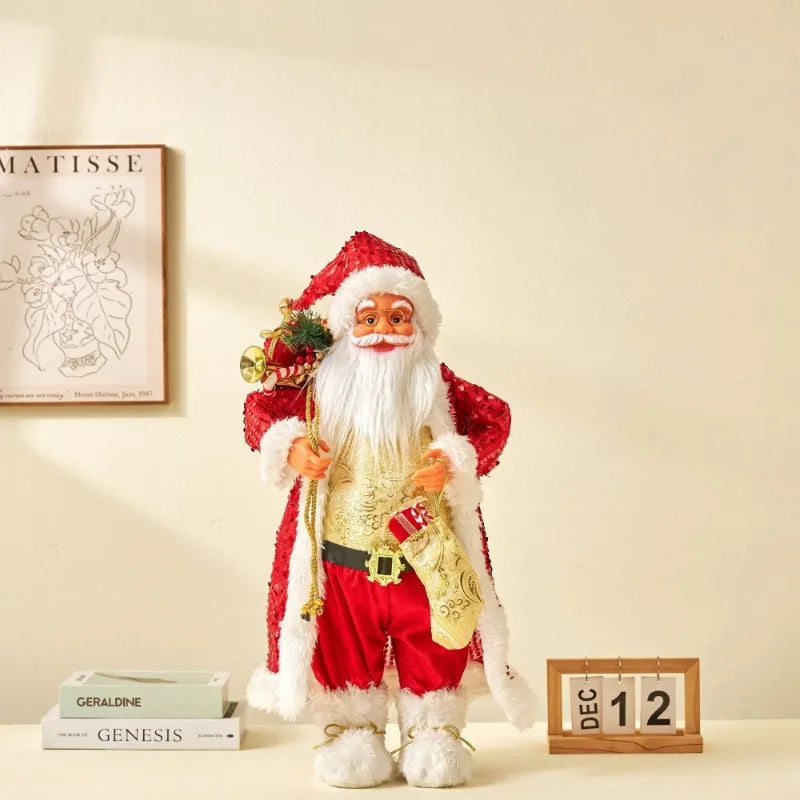 Large Standing Santa Figurine Doll Home Decoration
