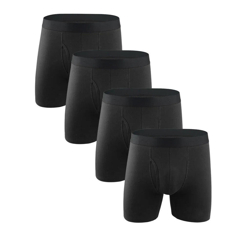 Mens Long Cotton Boxer Shorts Underwear