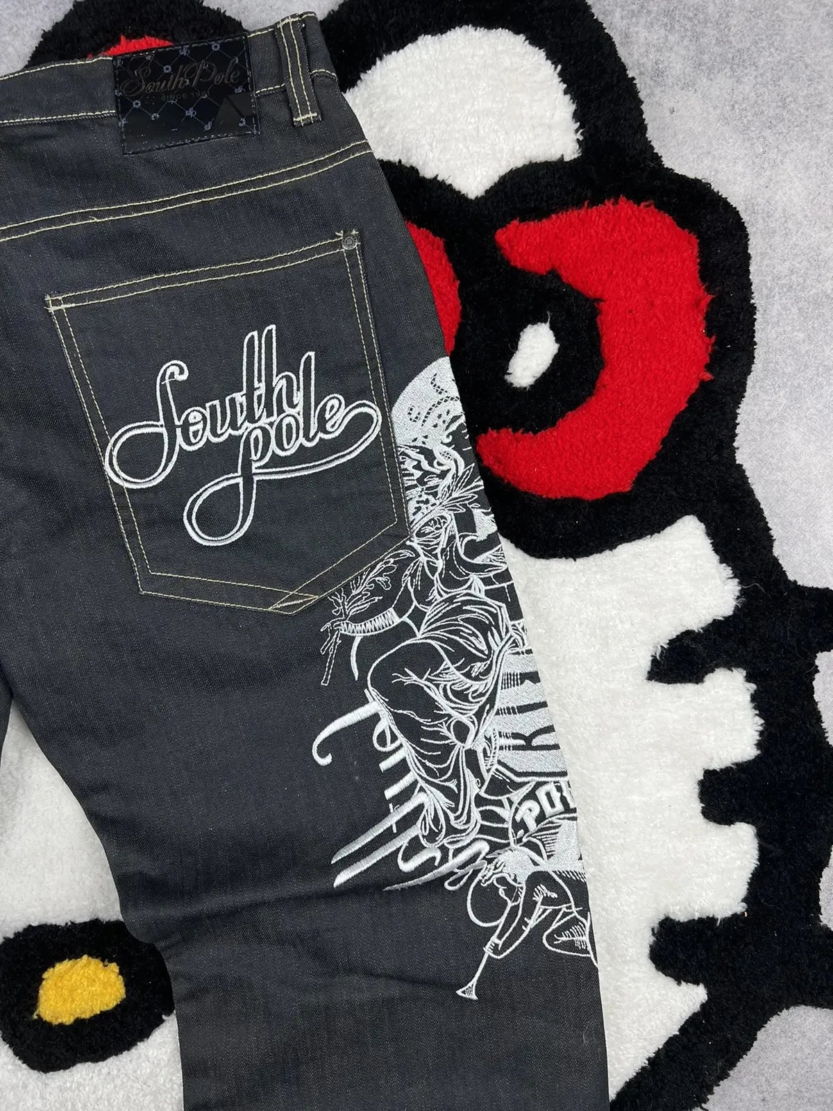 Vintage South Pole Black Denim Jeans Men's