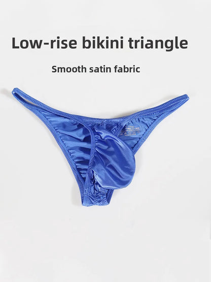 Low Waist Ice Silk Smooth Men's e Underwear