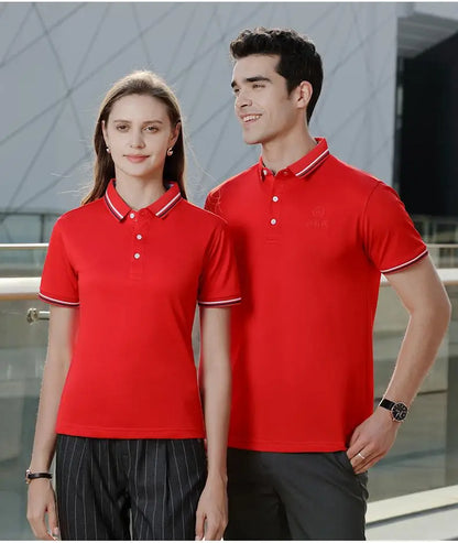 Restaurant Polo Shirt for Men Women Waiter Short Sleeve