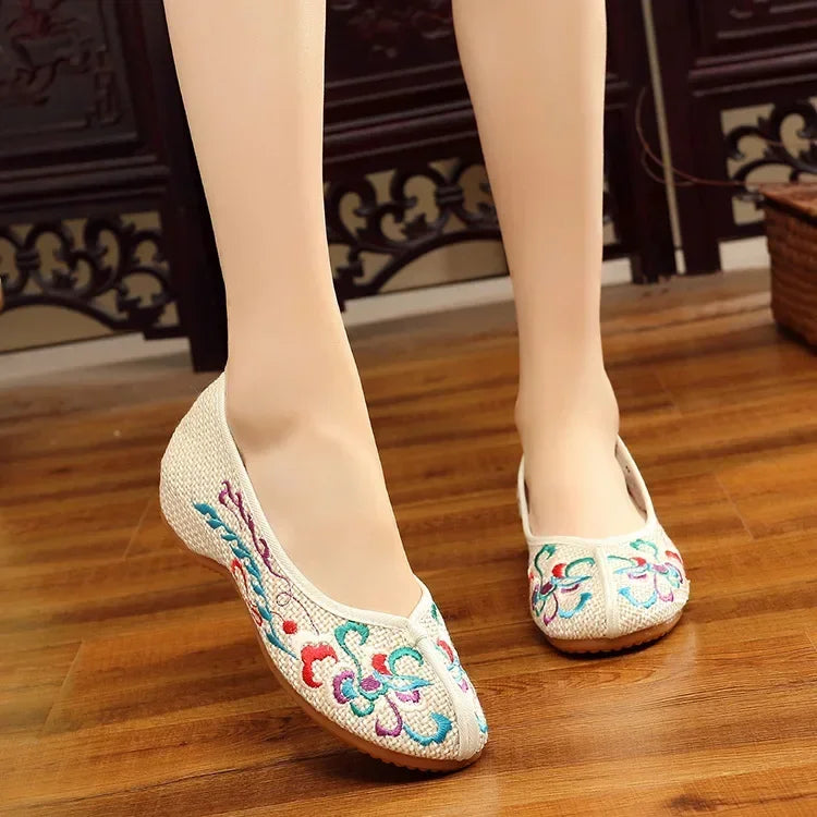 Women Casual Zapatos Vintage Cloth Single Shoes