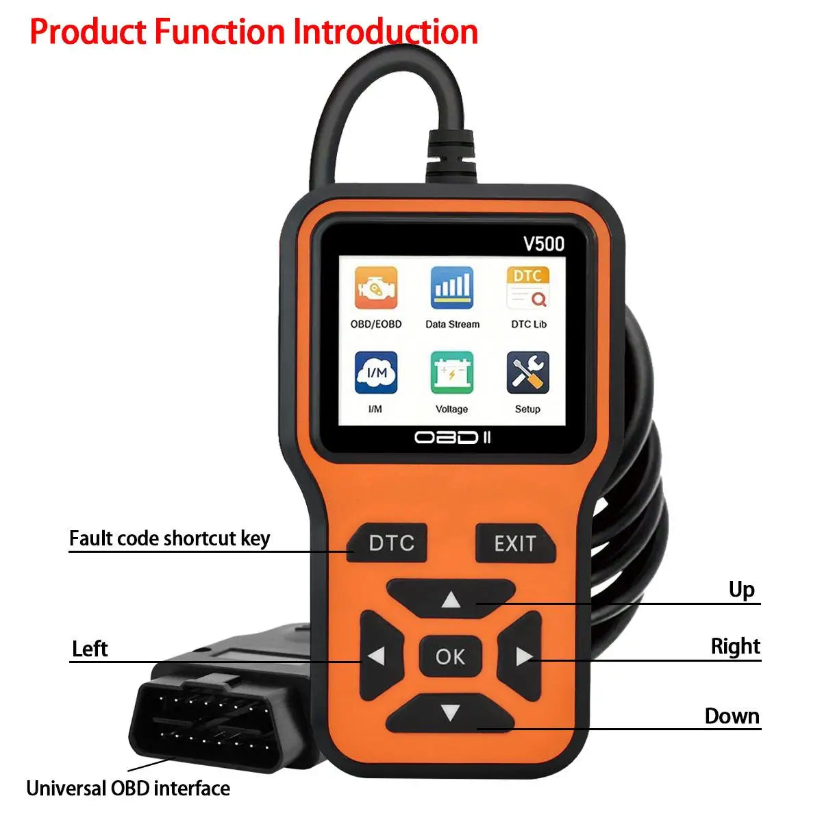 Scanner Diagnostic Tool Code Reader, Voltage Tester