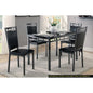 5-Piece Dinette Faux Marble Top Table and 4 Chairs
