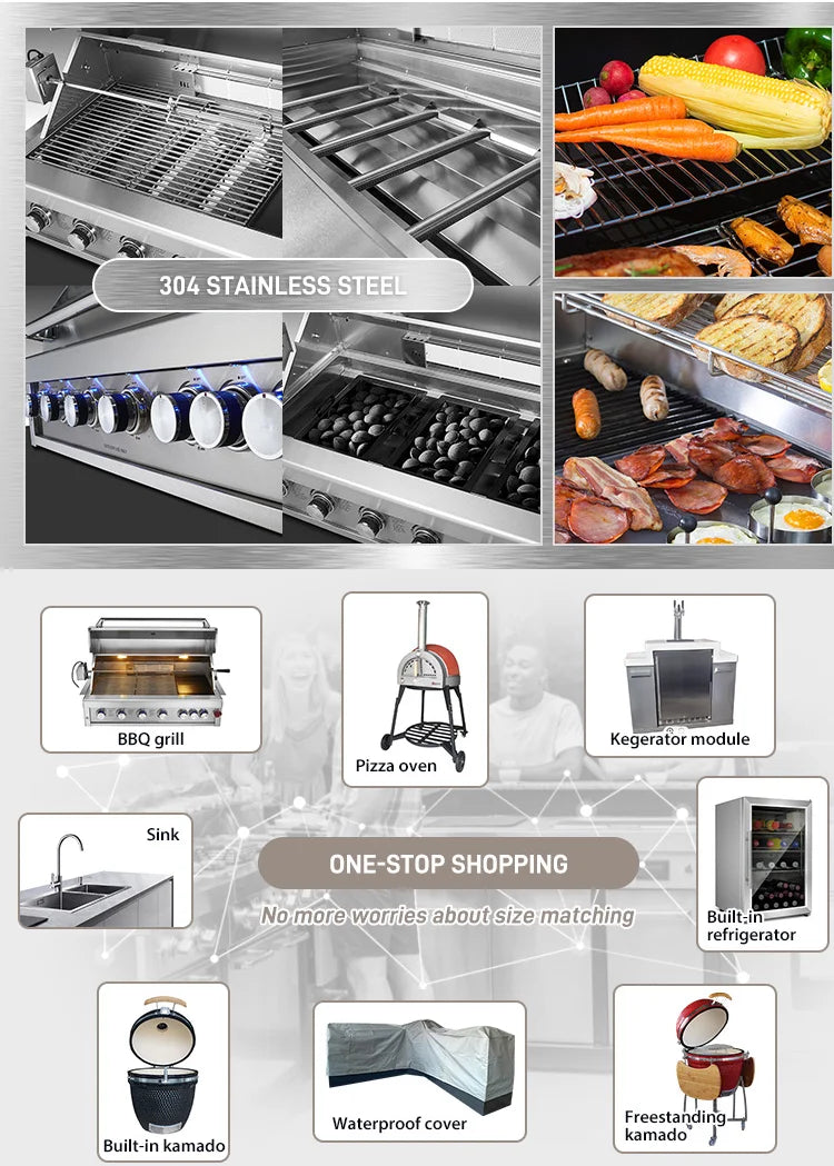 Black/grey Garden/patio Outdoor Bbq Kitchen Pod