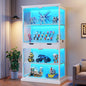 Curio Cabinet with RGB Lights for Collectibles