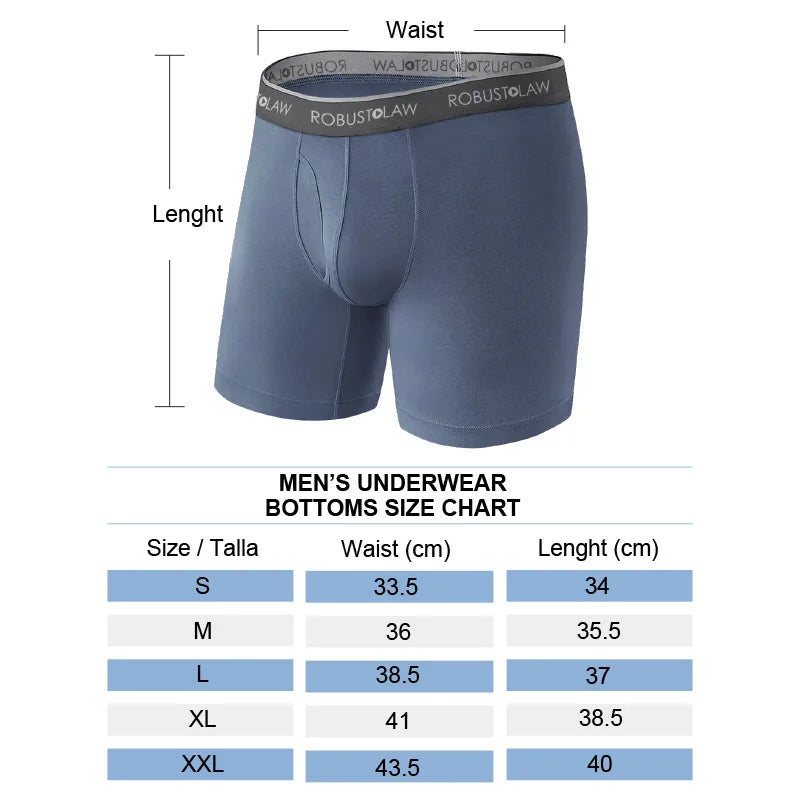 2 Pk Men's Boxer Briefs Ball Pouch Support Underwear