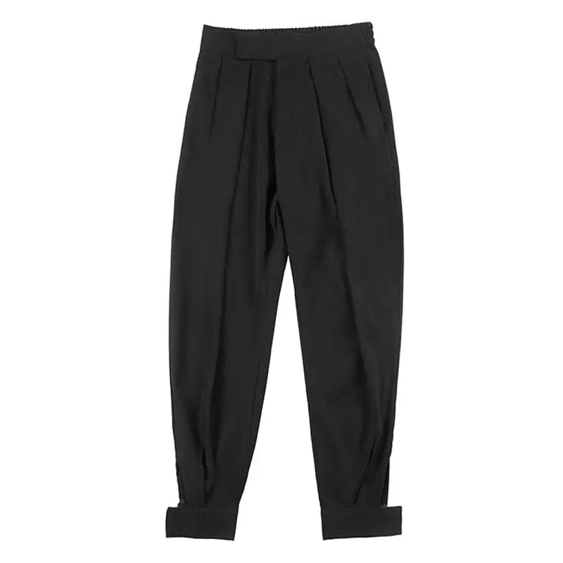 Solid Color Baggy Casual Harem Pants Men