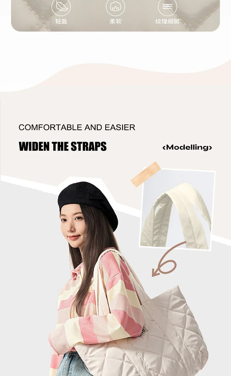 LEE Large Soft Puffer Bag Women Down-filled