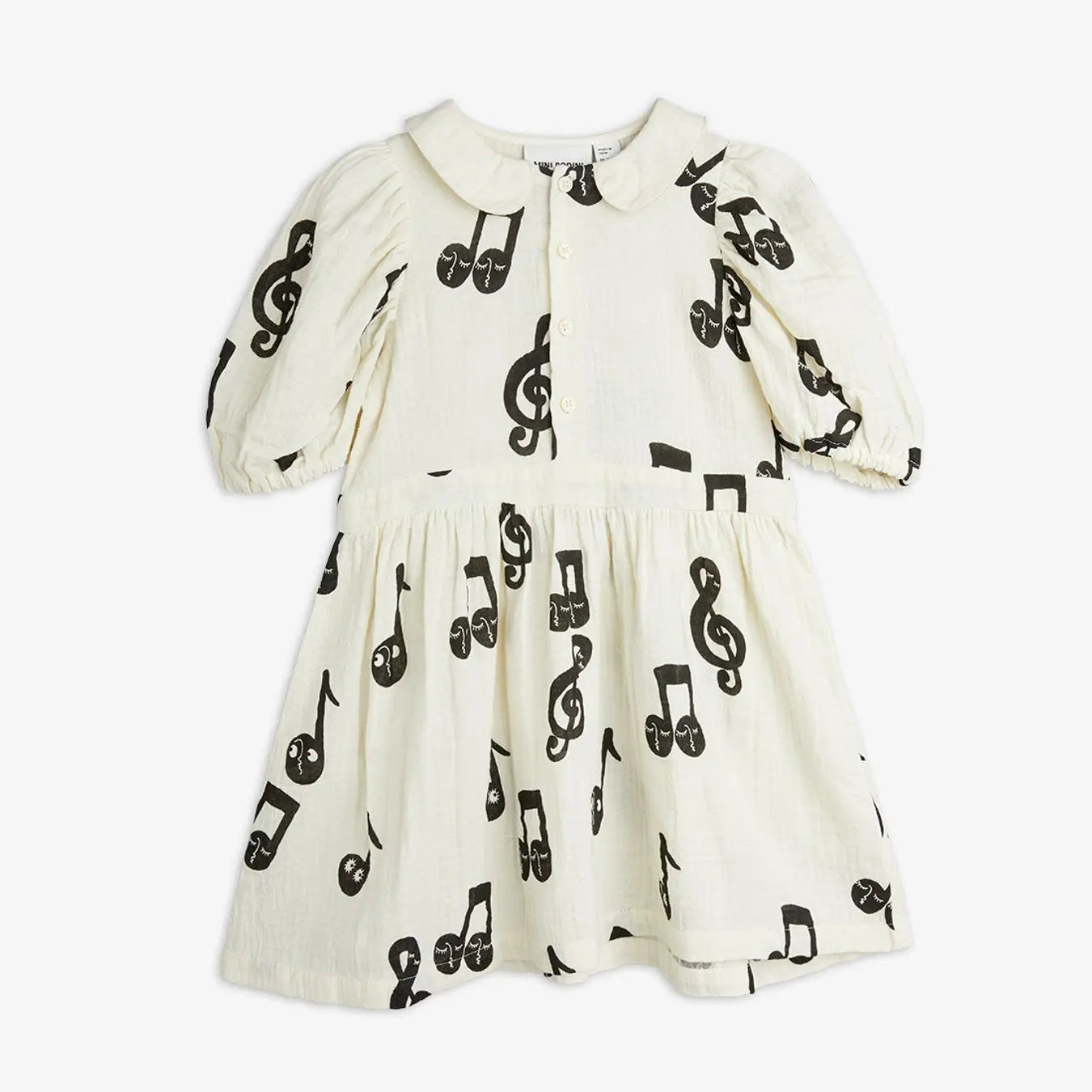 Nordic Style Music Symbol Printed Dress Sweatershirt