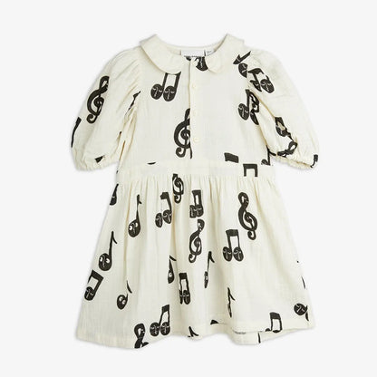 Nordic Style Music Symbol Printed Dress Sweatershirt