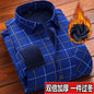 American Vintage Thickened Warm Plaid Shirt Mens