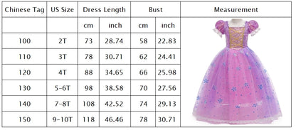 Disney Glowing Rapunzel Costume Girl LED Princess Gown