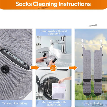 New Heated Socks for Men Women Rechargeable