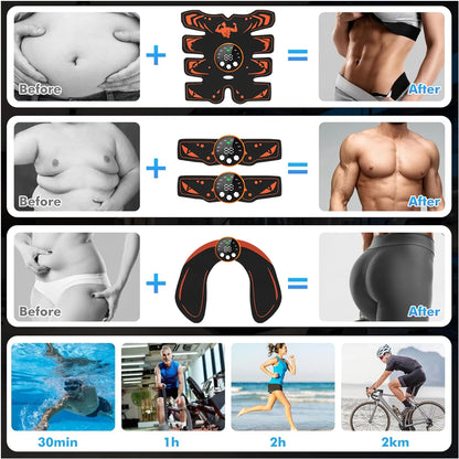 Rechargeable EMS Abdominal Muscle Stimulator Fitness Equipment