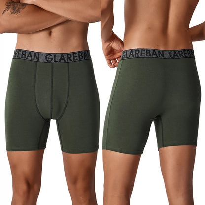 5pc Mid-Long Cotton Brand Boxer Shorts Men