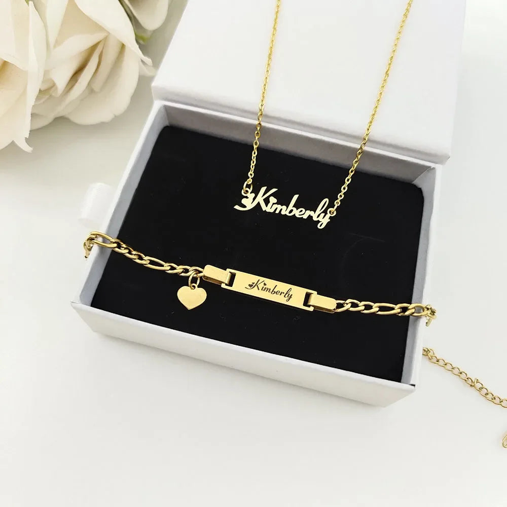 3 Pcs Stainless Steel Letter Jewelry Nameplate Twisted Hoop