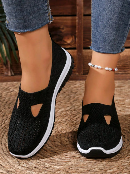 Women's Casual Mesh Sneakers – Cushioned Wedge Sole