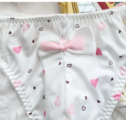 Men's Lace Bowtie Briefs Flower Emroid Sweet Panties