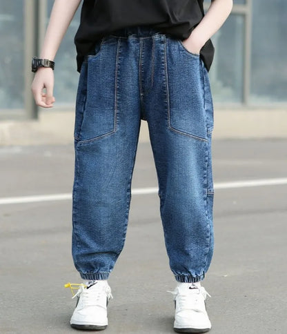 Loose Fit Boys' Jeans Trendy Oversized Denim