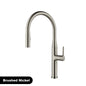 Luxury Brushed Gold Brass Pull Out Kitchen Faucet