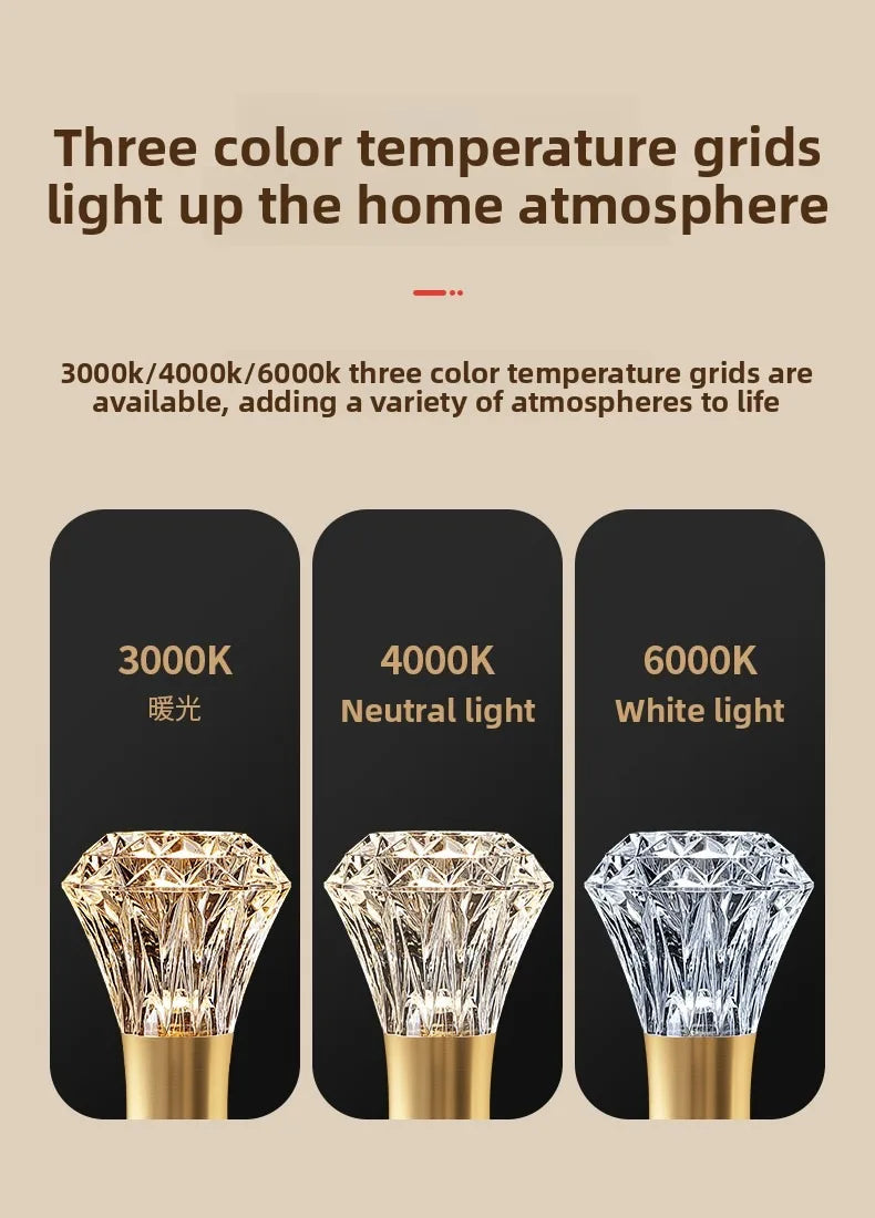 Acrylic Crystal LED Bulb Chandelier Fairy Lamp