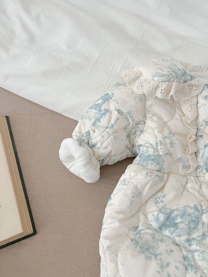 Infant Baby Girls Long Sleeve Cotton Jumpsuit