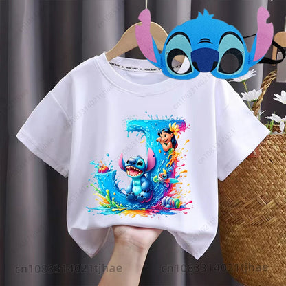Boys/Girls Disney Lilo Stitch Letters Party T-Shirt