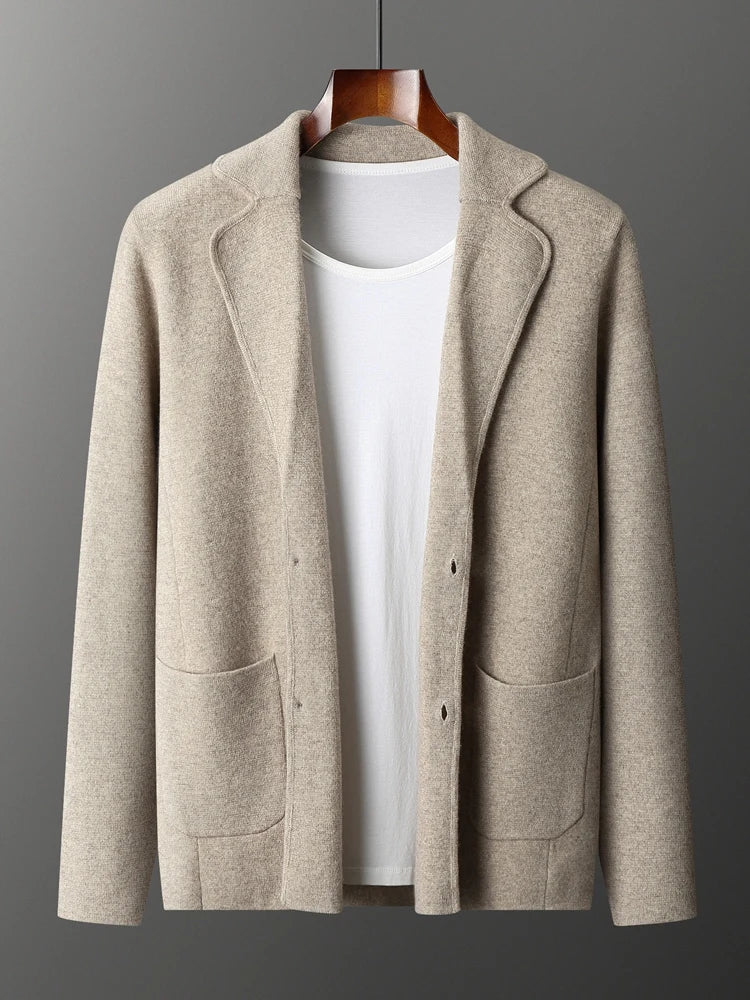 Men's Cashmere Knitted Cardigan Casual Jacket Top