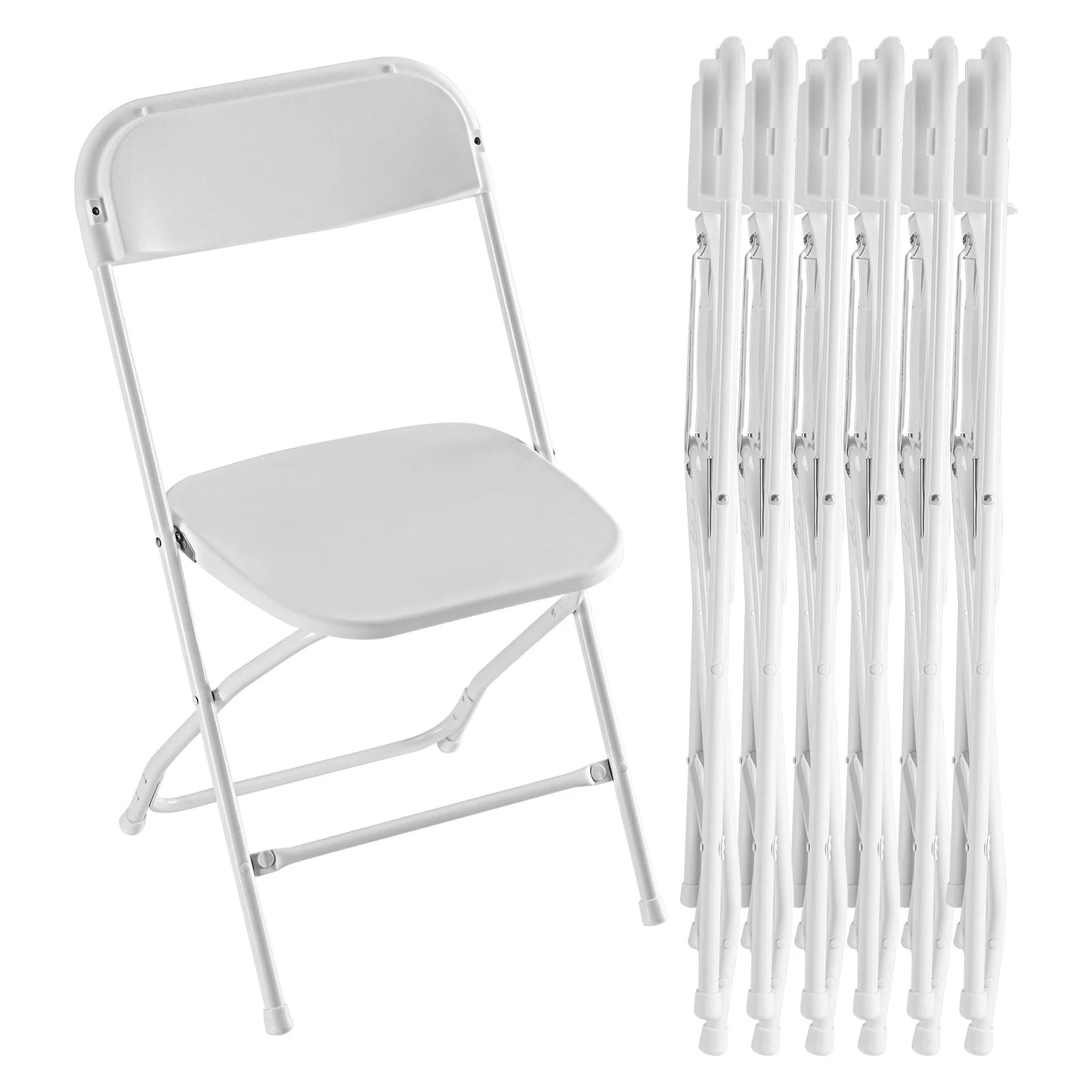 Plastic Folding Chairs, Lightweight Portable Indoor/Outdoor