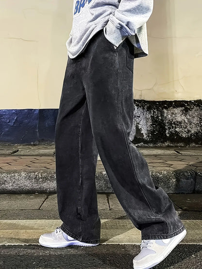 Men's Regular Fit Multi-Pocket Jeans Denim