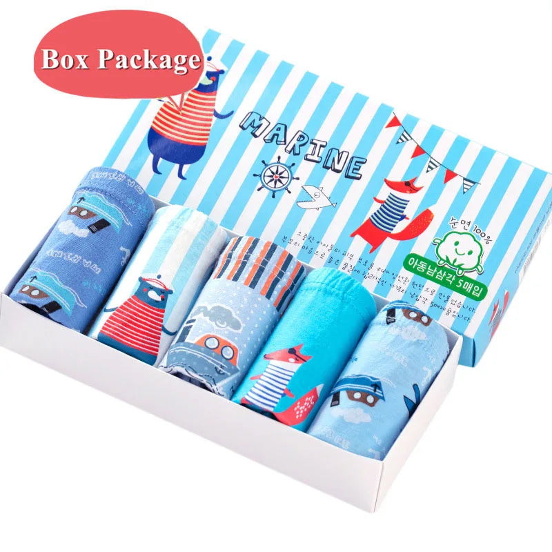 5 Pcs Boys Briefs Dinosaur Shark Toddler Brief Underwear
