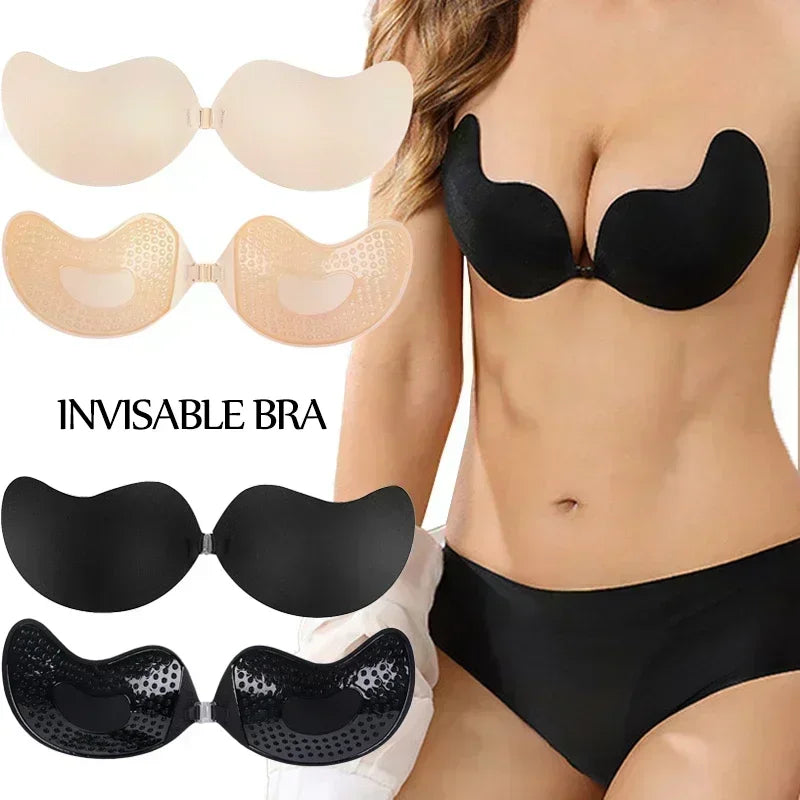 Invisible Push Up Bra for Women Backless Strapless