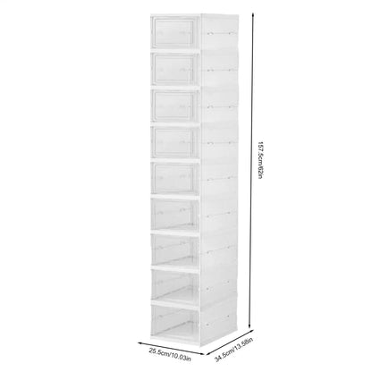 Storage Organizer Foldable Clear Stackable Box