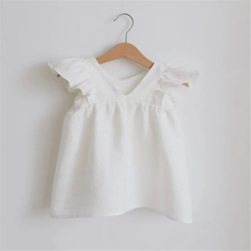 Baby Girls Linen Cotton Princess Dress