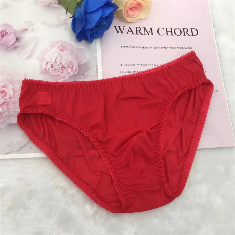 Sexy men's ultra-thin translucent style briefs
